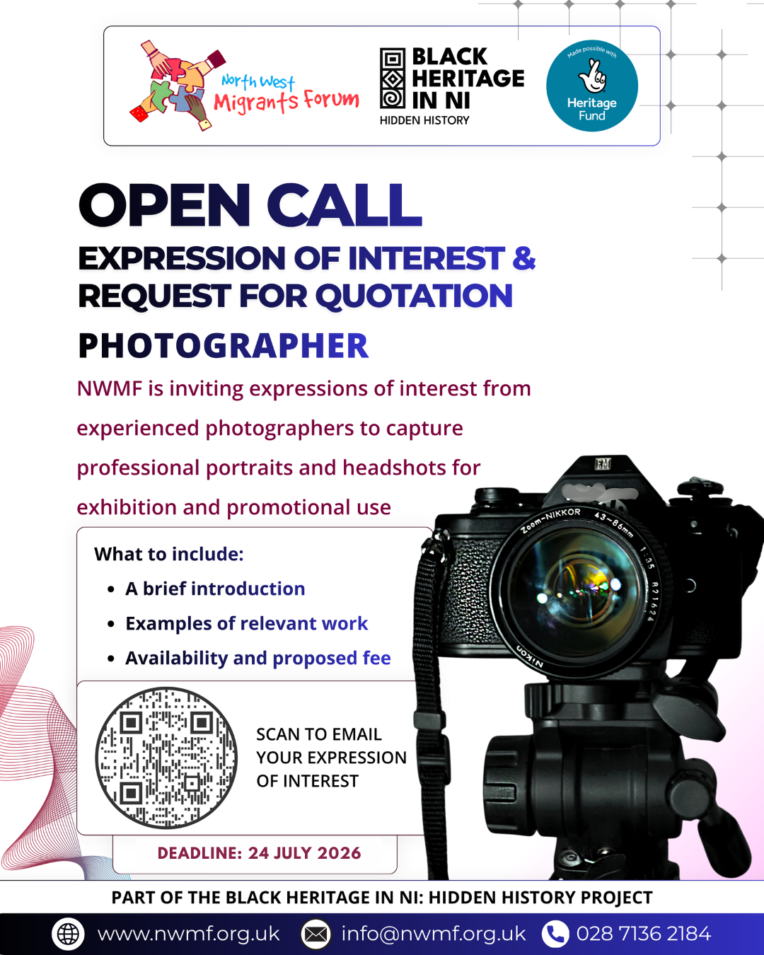Expression of Interest and Request for Quotation – Photography